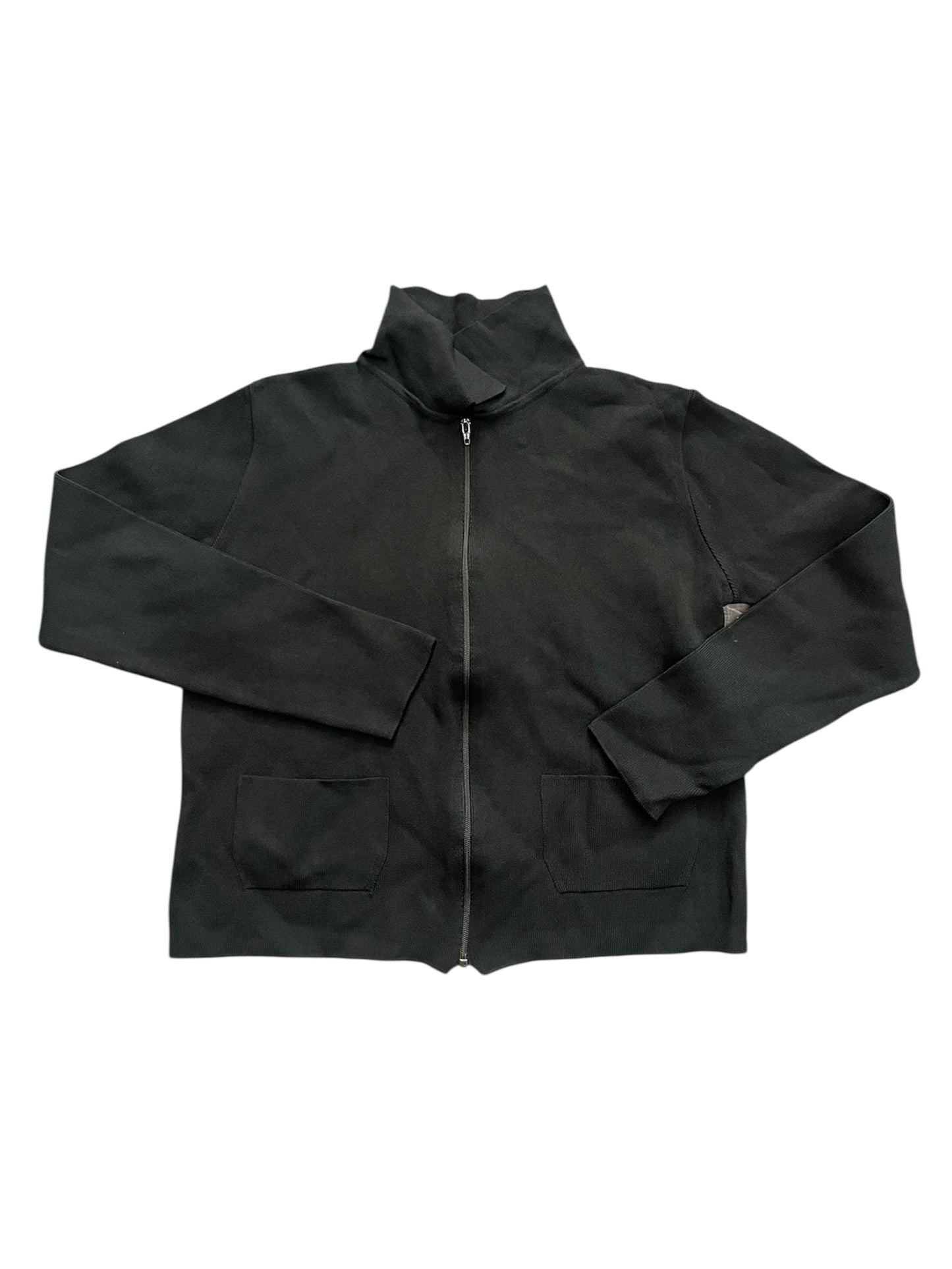 Dark Olive Zip Knit Jacket #11304