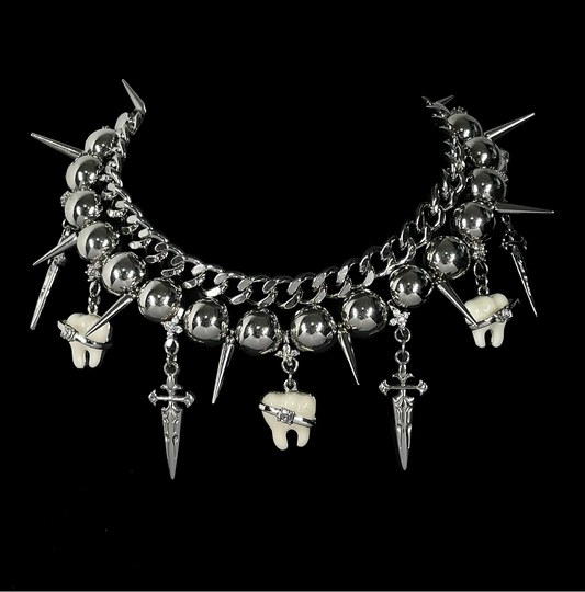 Fangs & Forge double chain necklace