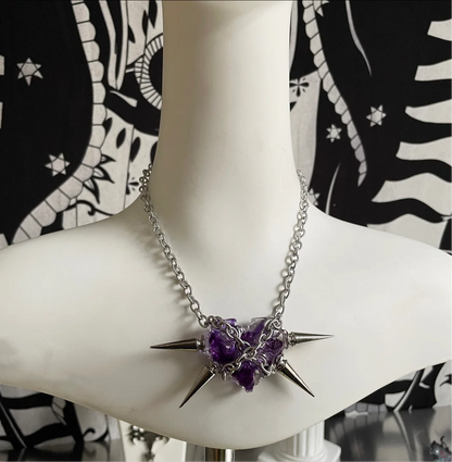 Violet Thorn heart necklace 666999