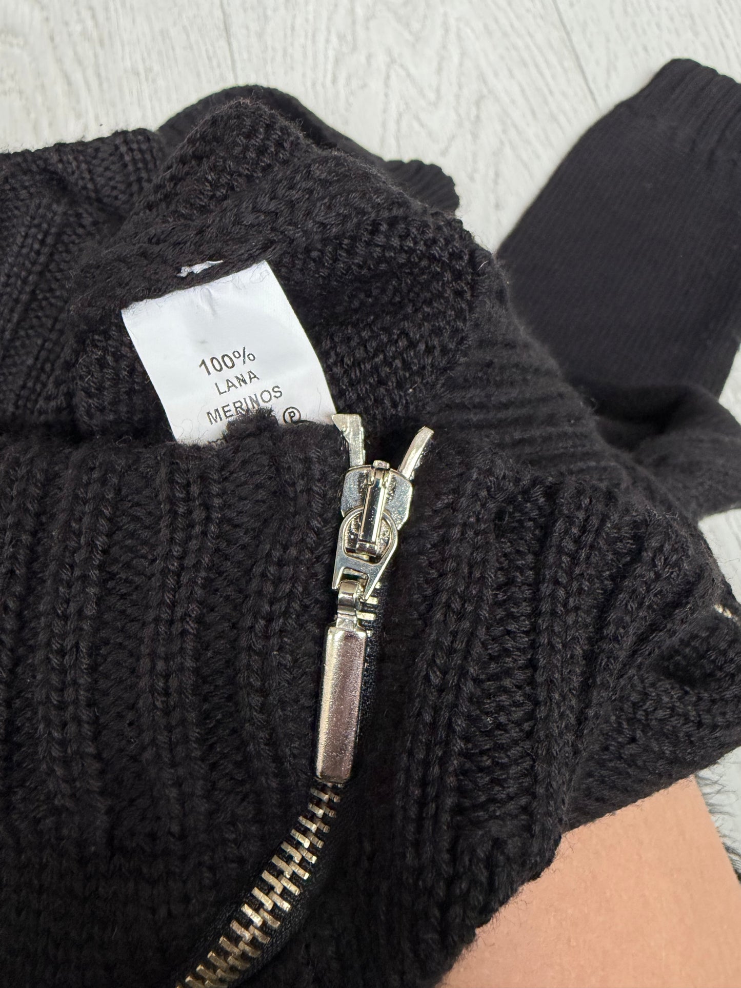 Zip Merino Wool Sweater #13173