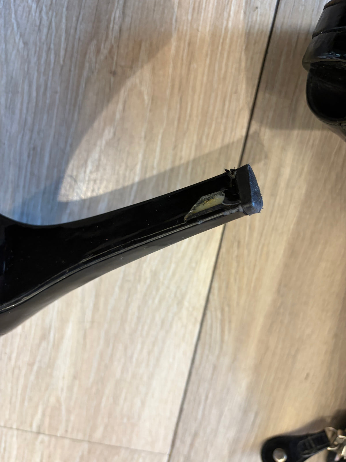 Stuart Weitzman Black Patent Peep-Toe Ankle Boots #13632