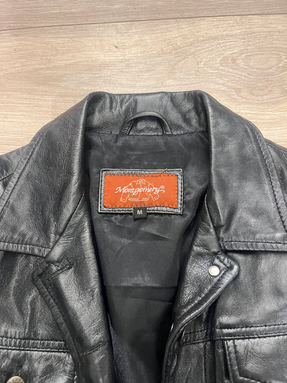 Black leather jacket #11371