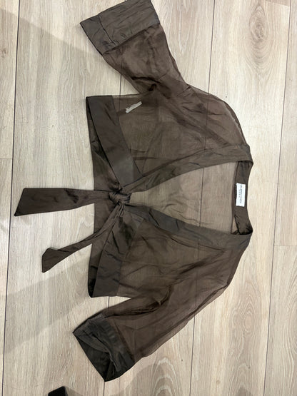 Valeria Mazza Sheer Wrap Blouse #13311