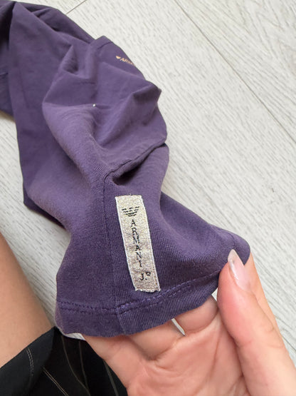 Armani Jeans Y2K Purple Logo T-Shirt #13212