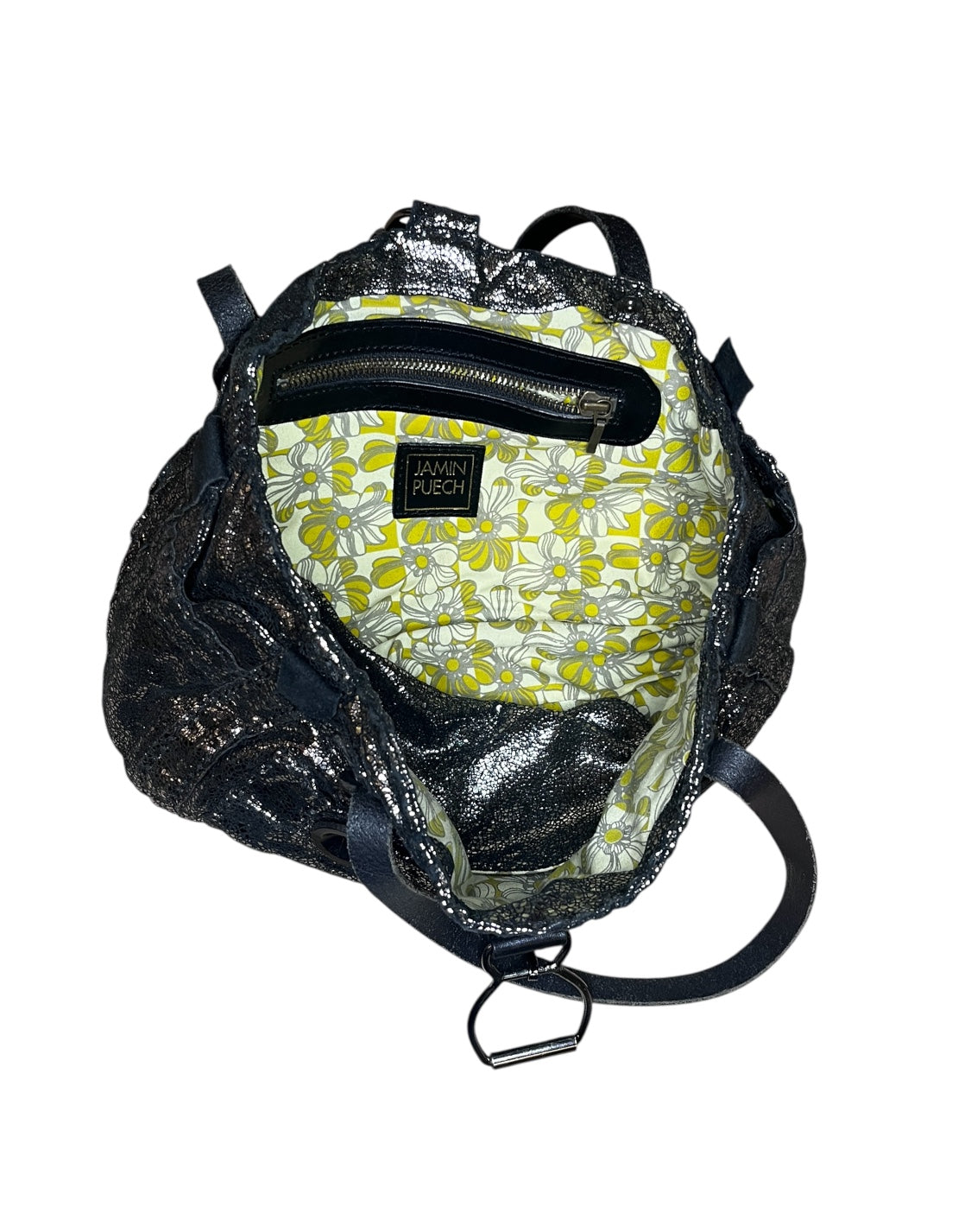 Jamin Puech Black Textured Leather Tote #9605