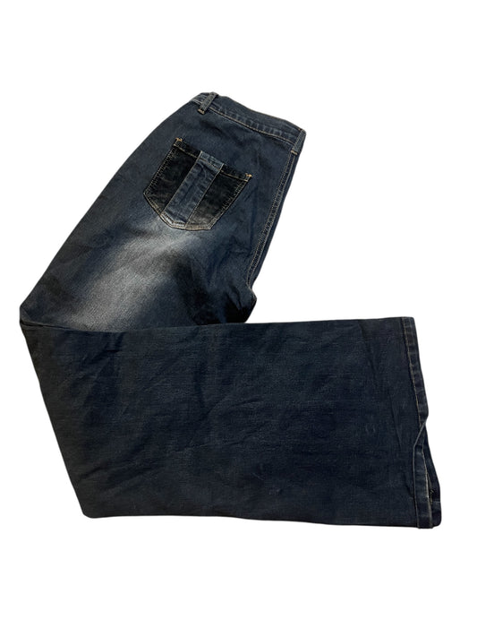 Let Go Patchwork Flare Jeans #11288
