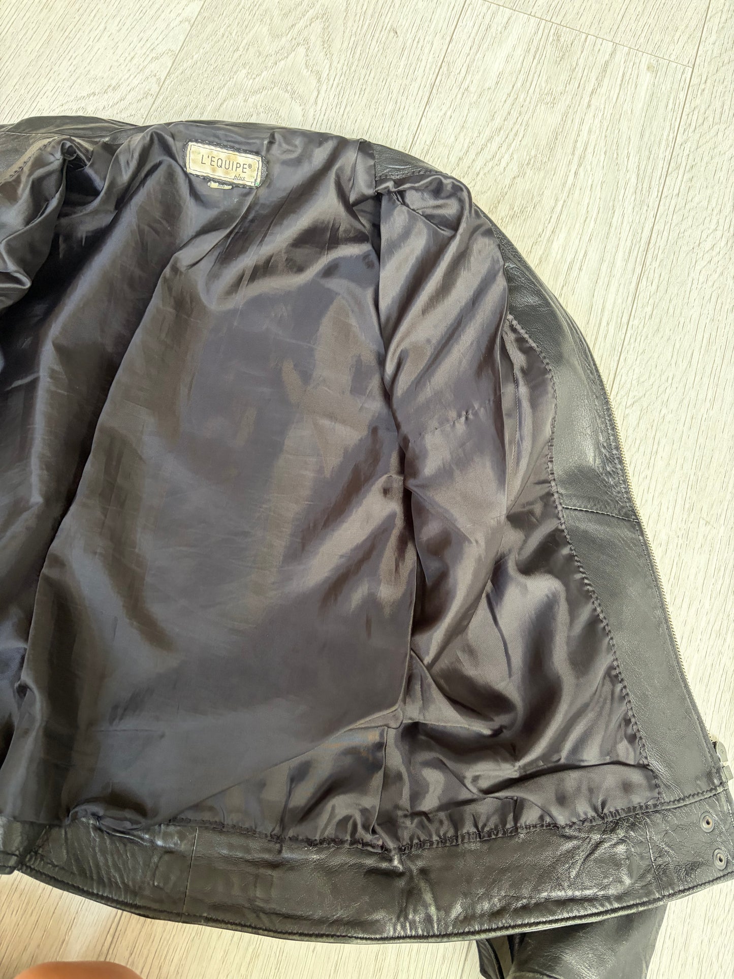 L’Equipe Plus Leather Biker Jacket #13171