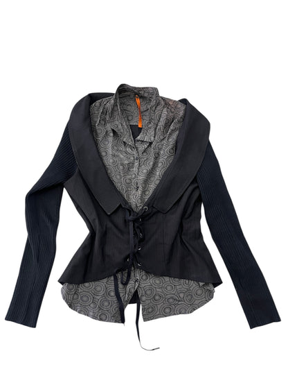 Cop copine Layered Blazer Shirt #11382