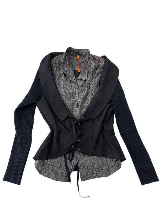 Cop copine Layered Blazer Shirt #11382