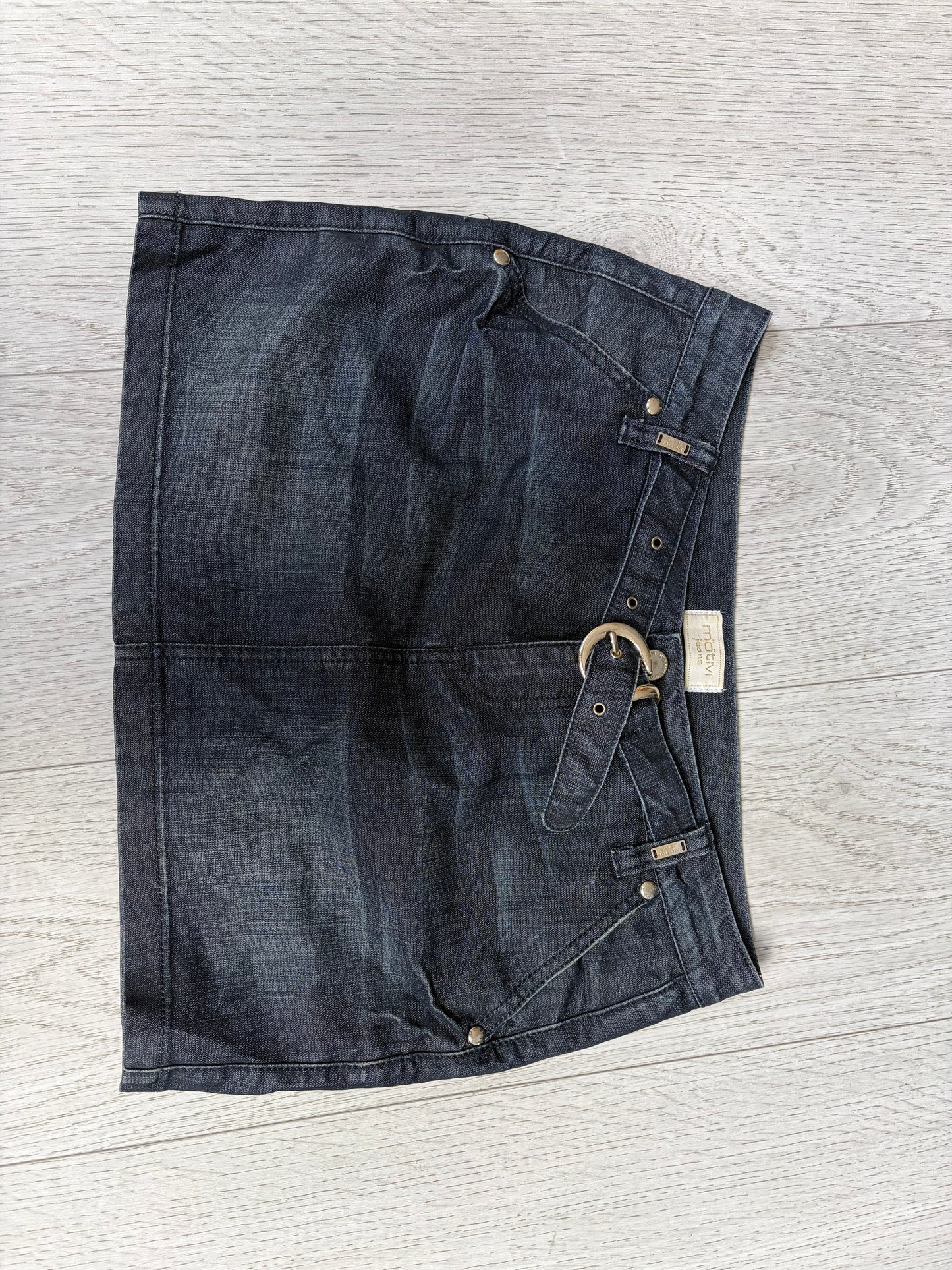 Motivi Belted Denim Mini Skirt #13170