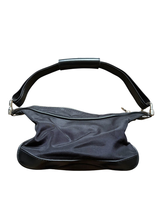 Tod’s Black Nylon Shoulder Bag with Leather Trim #13564