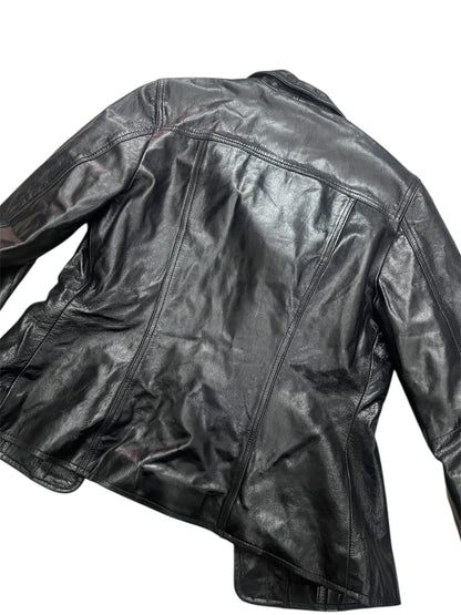 Black leather jacket #11371