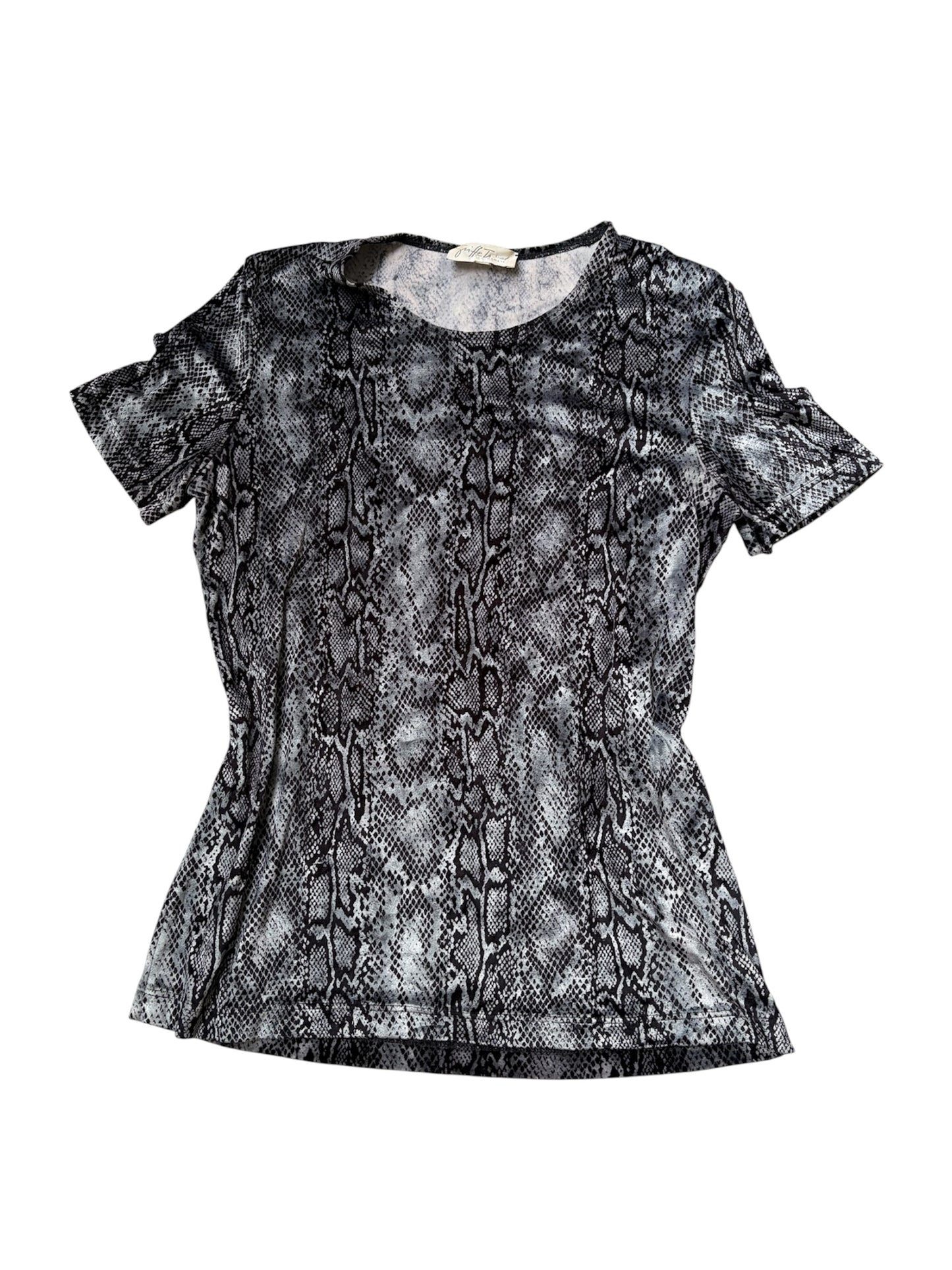 Italian Snakeskin Cold-Shoulder Top #13203