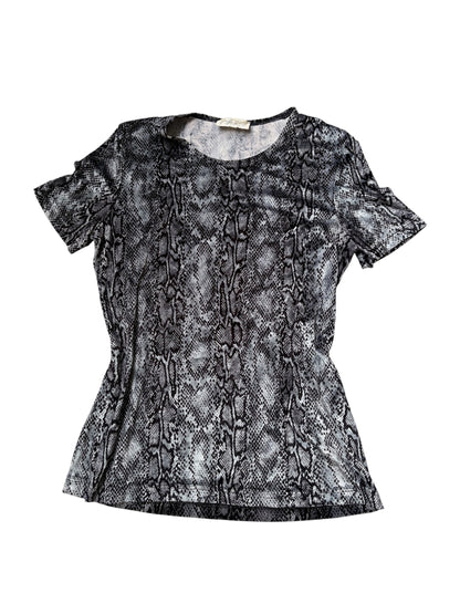 Italian Snakeskin Cold-Shoulder Top #13203