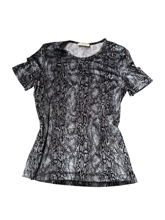 Italian Snakeskin Cold-Shoulder Top #13203