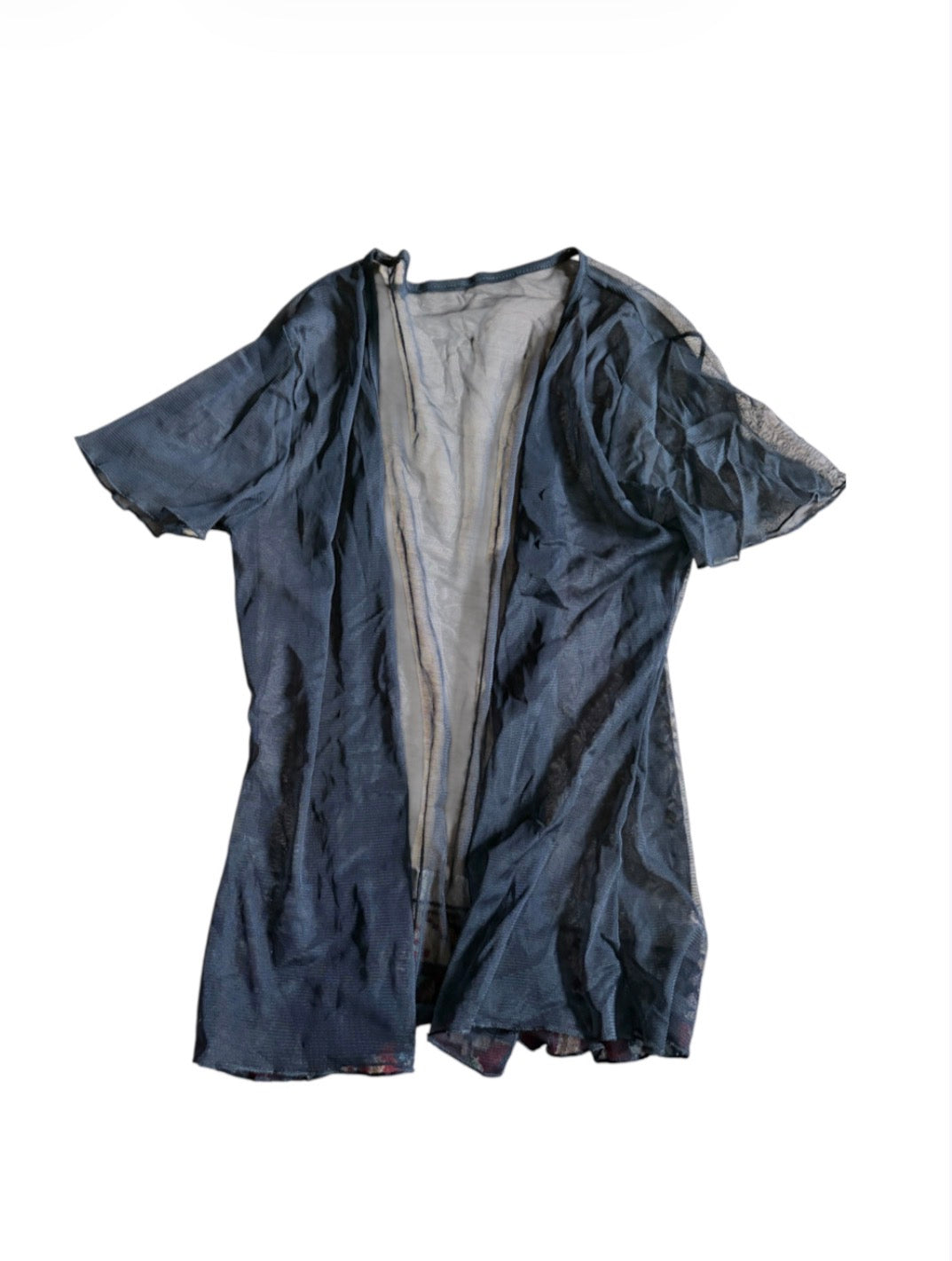 2000s Black Sheer Longline Cardigan