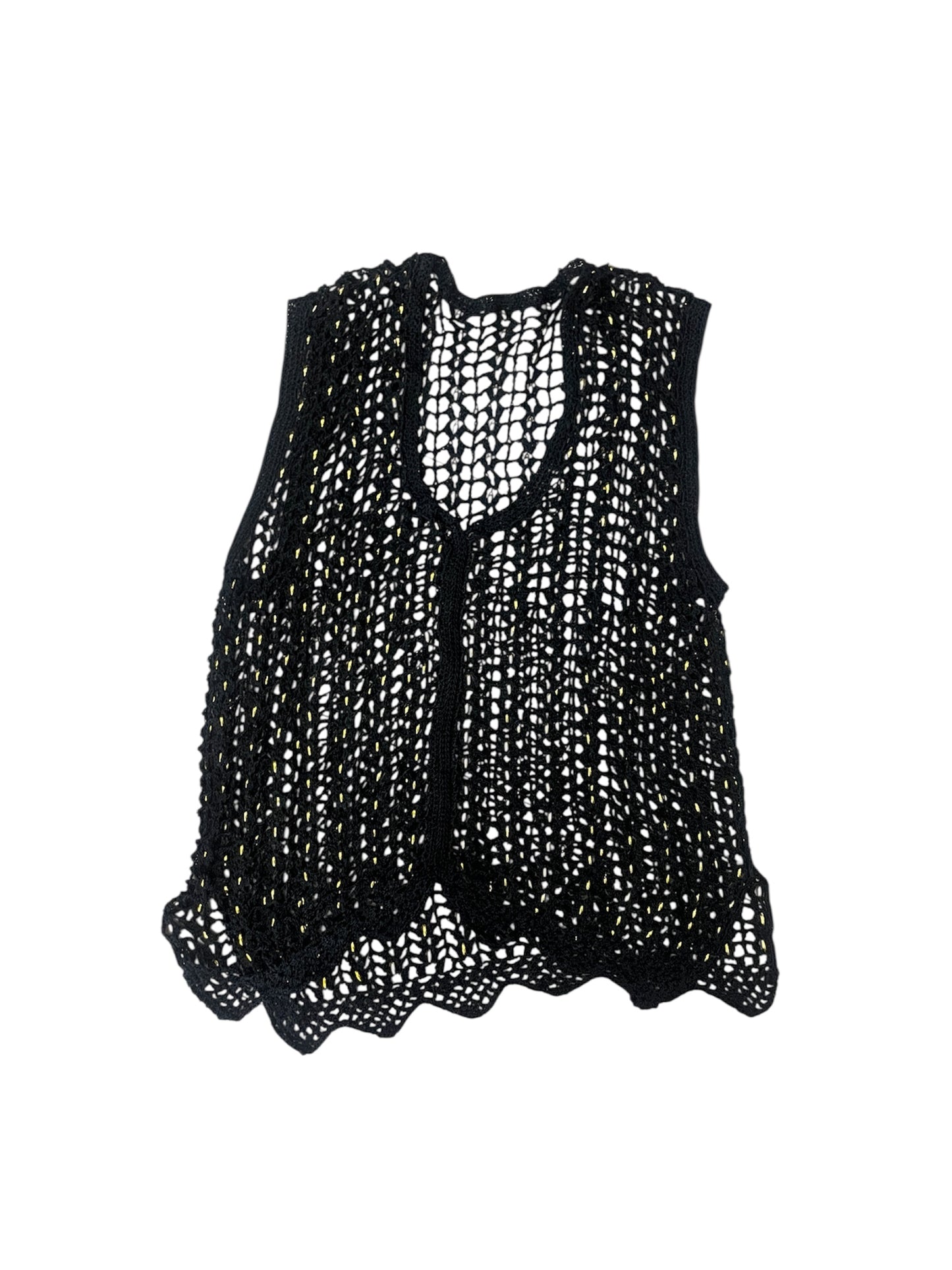 knit crochet vest #11387