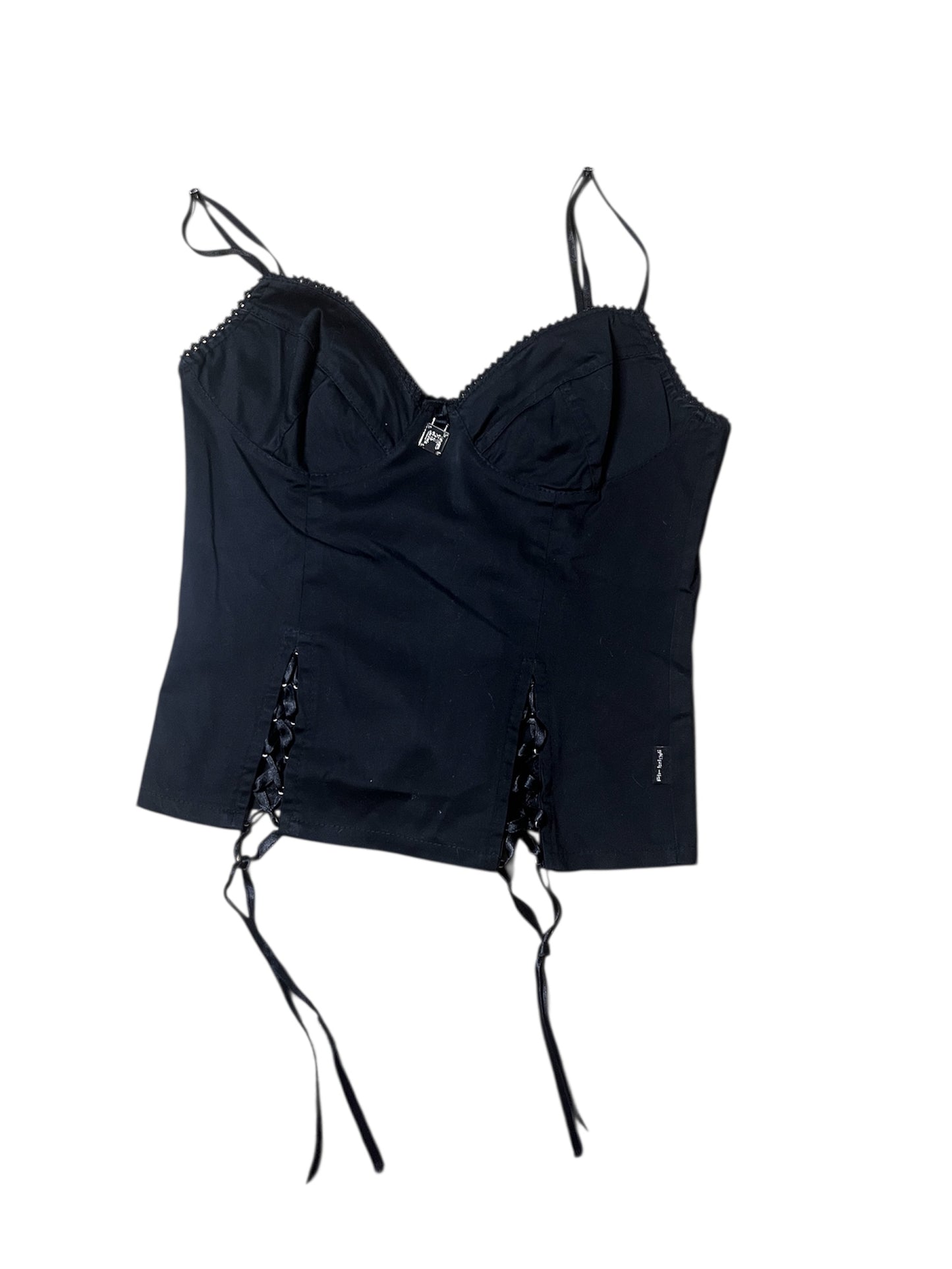 Black Corset Lace-Up Bustier #12026