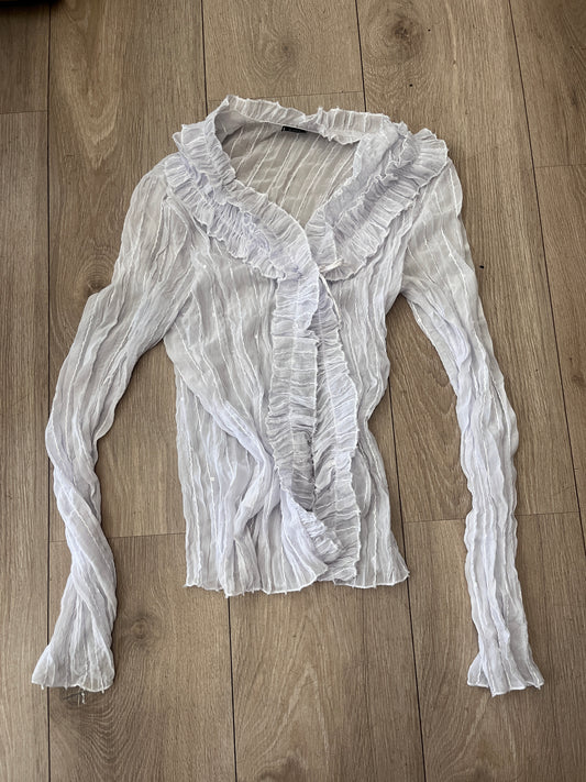 Reds Ruffle Chiffon Blouse #12936