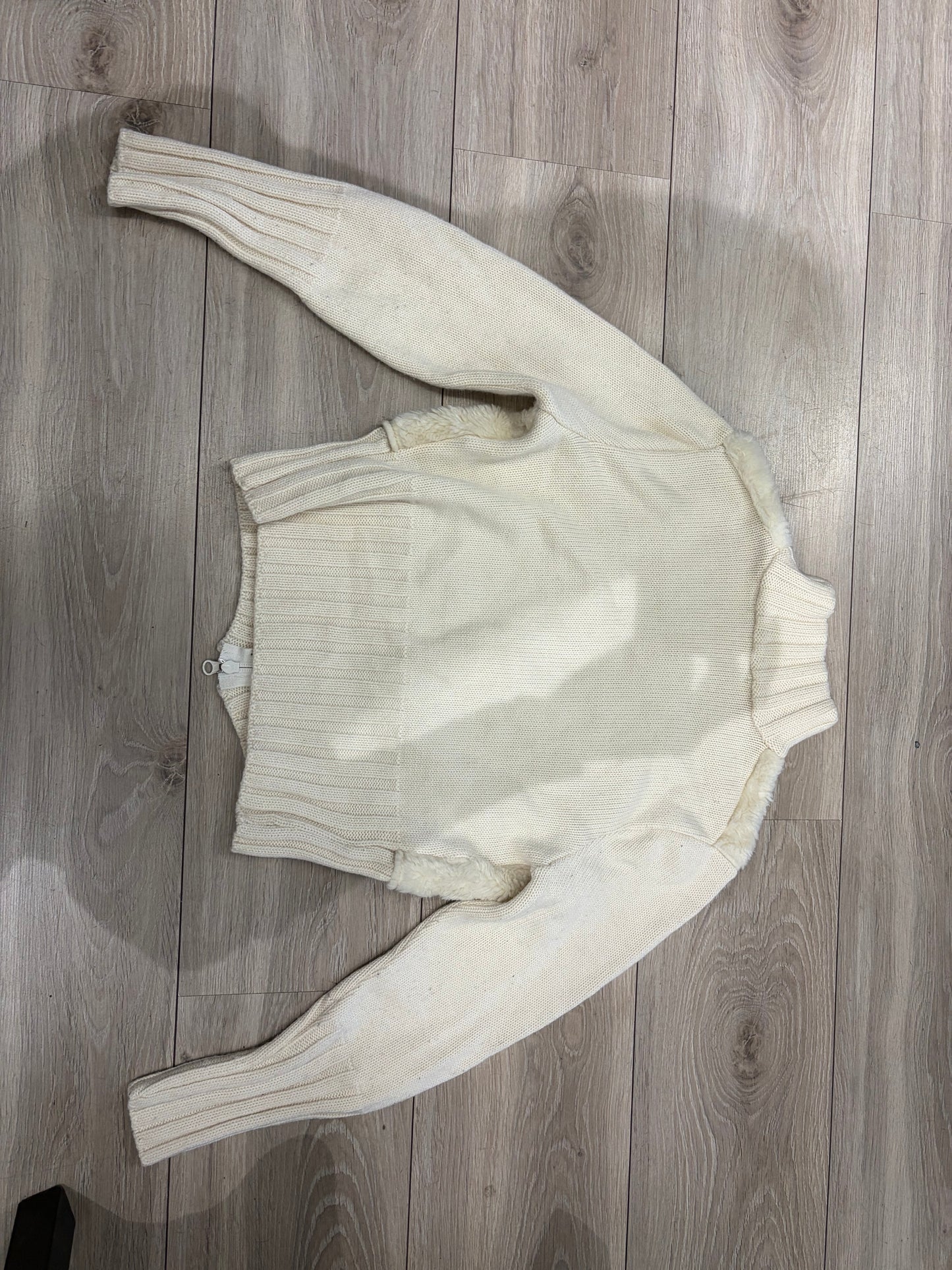 Imperial Wool Faux Fur Zip Cardigan #13315