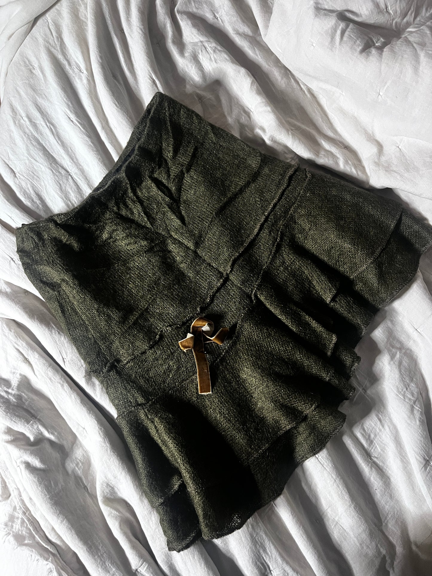 Boosley Italian Y2K Mohair Wrap Mini Skirt #11084