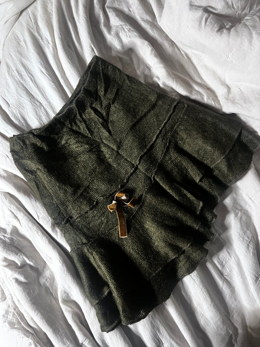 Boosley Italian Y2K Mohair Wrap Mini Skirt #11084