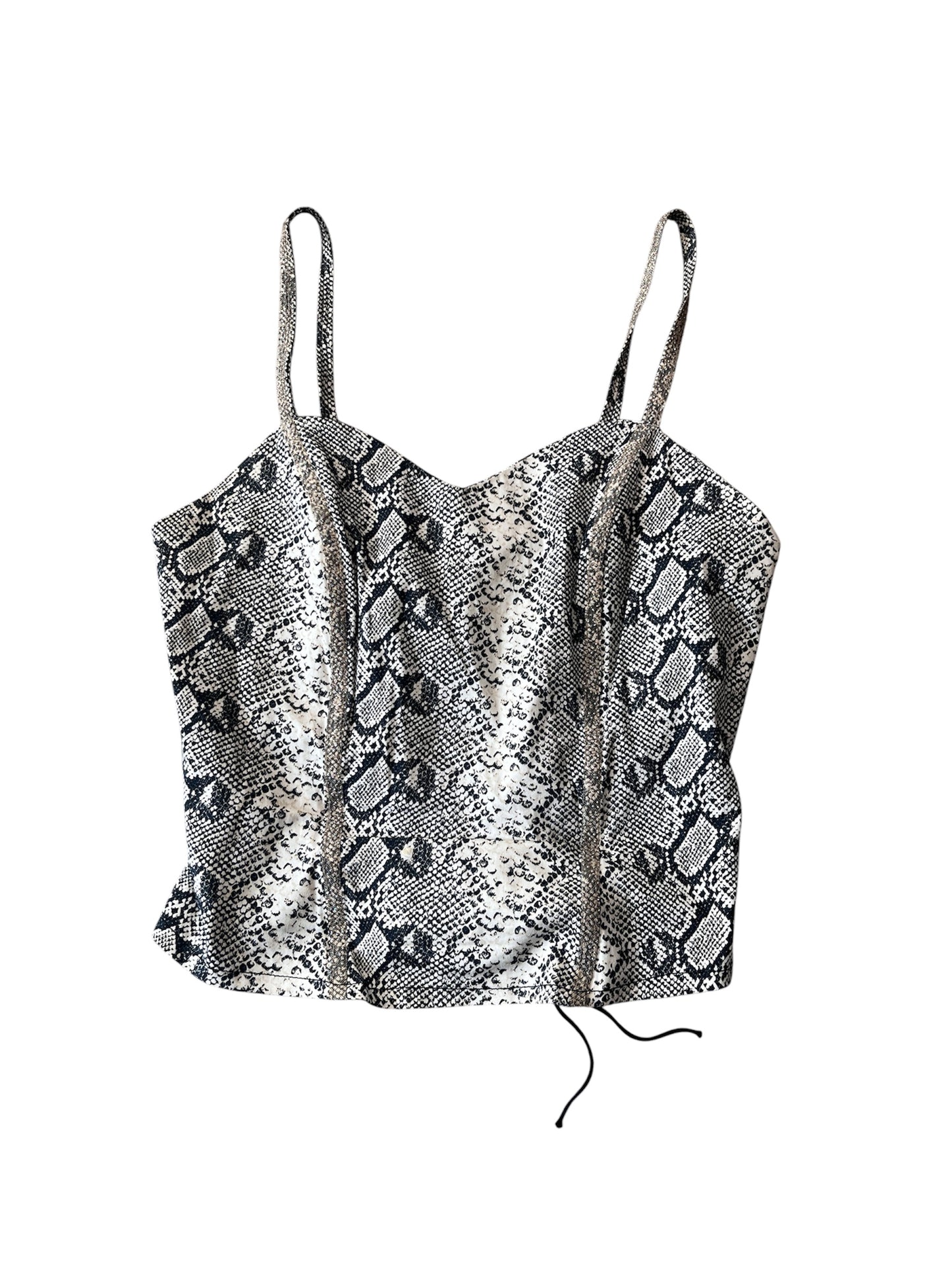 Italian Snake Print Corset Top #12748