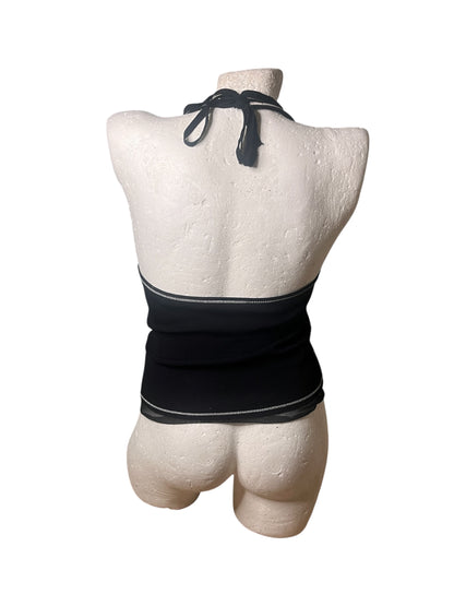 Liu Jo Black Halter Top with Contrast Stitching #11607