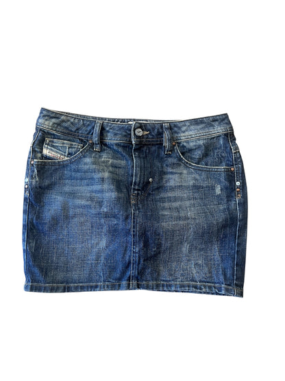 Diesel Belted Y2K Denim Mini Skirt #12792