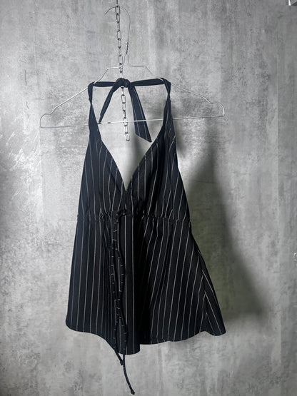 Pinstripe Halterneck Top #10669