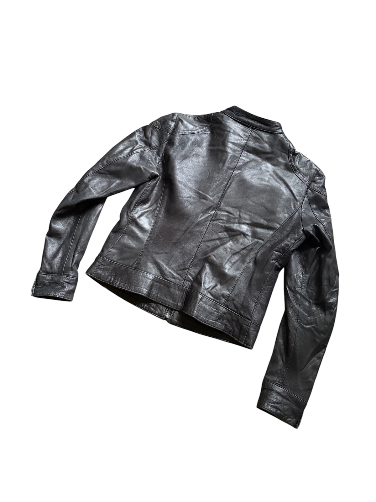Paquito Black Leather Moto Jacket with Cargo Pockets #13562