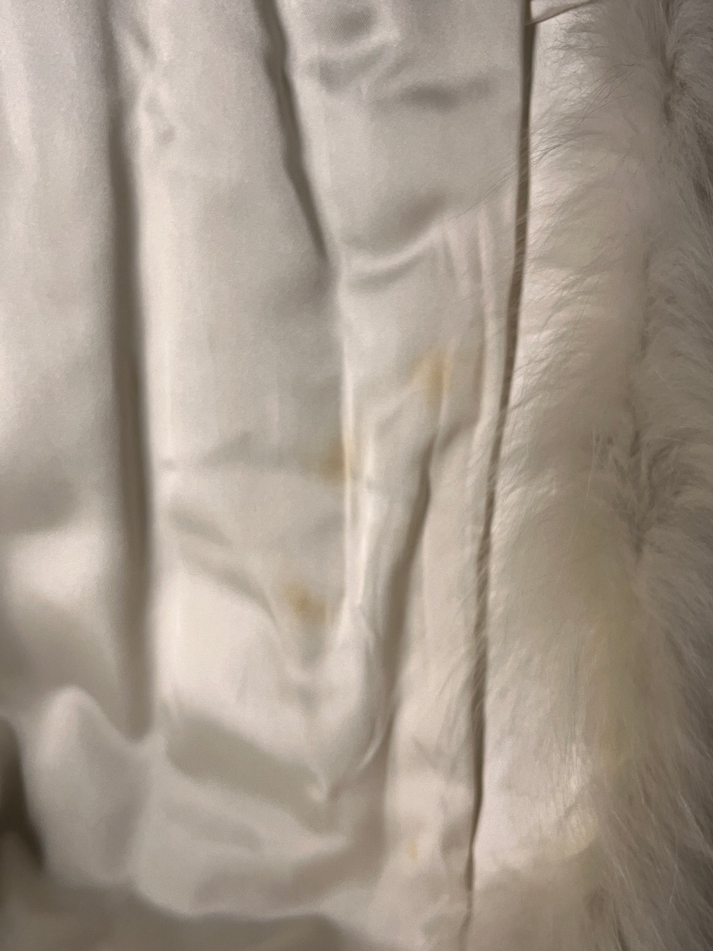 White Shadow Fox Fur Coat #11236