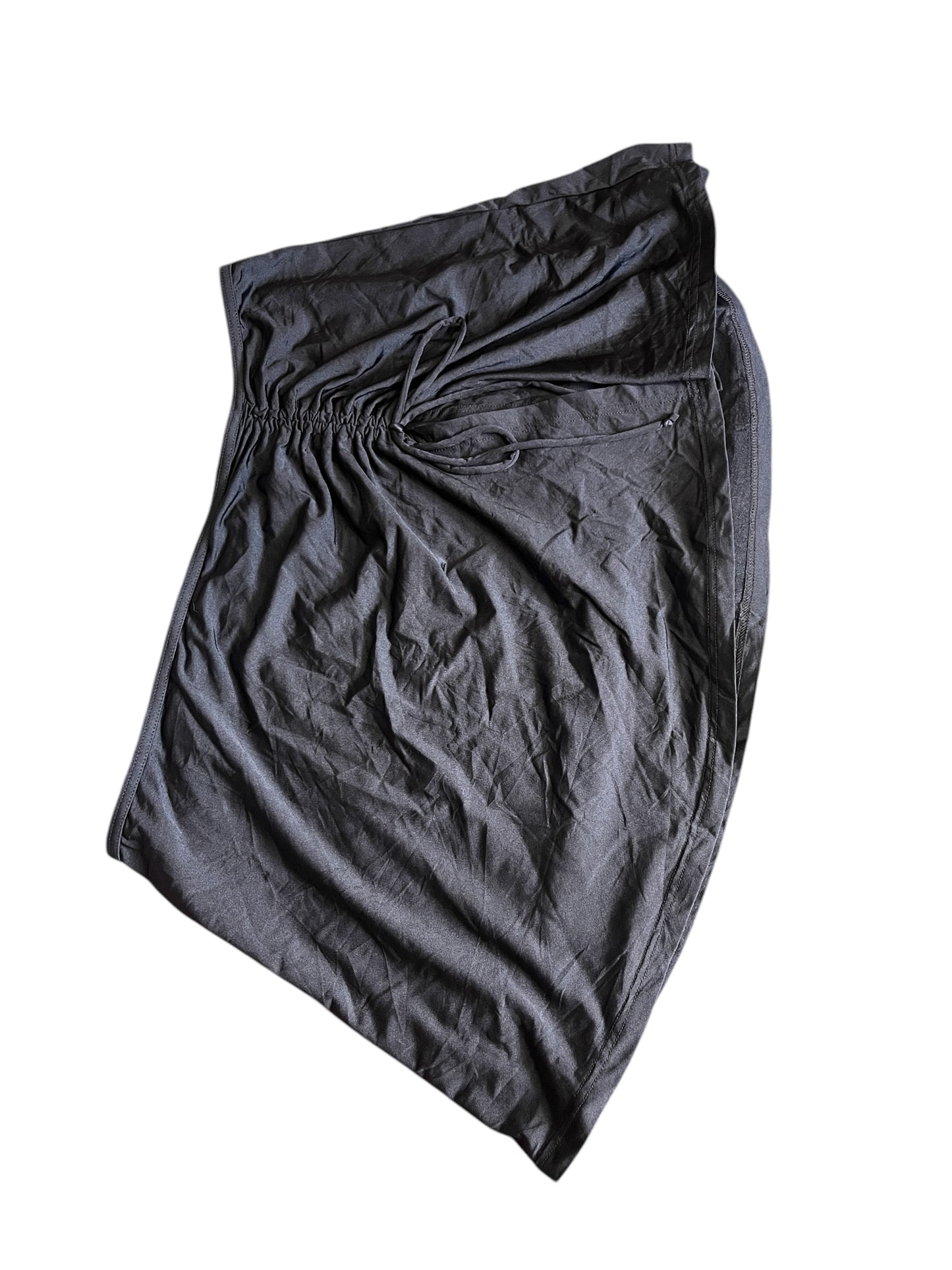 Black Draped Asymmetric Skirt – Lightweight Flow #12187