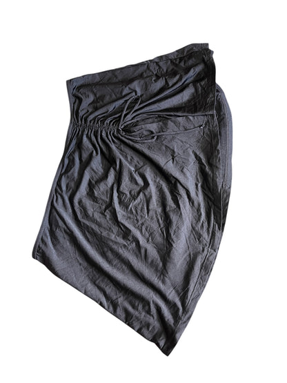 Black Draped Asymmetric Skirt – Lightweight Flow #12187