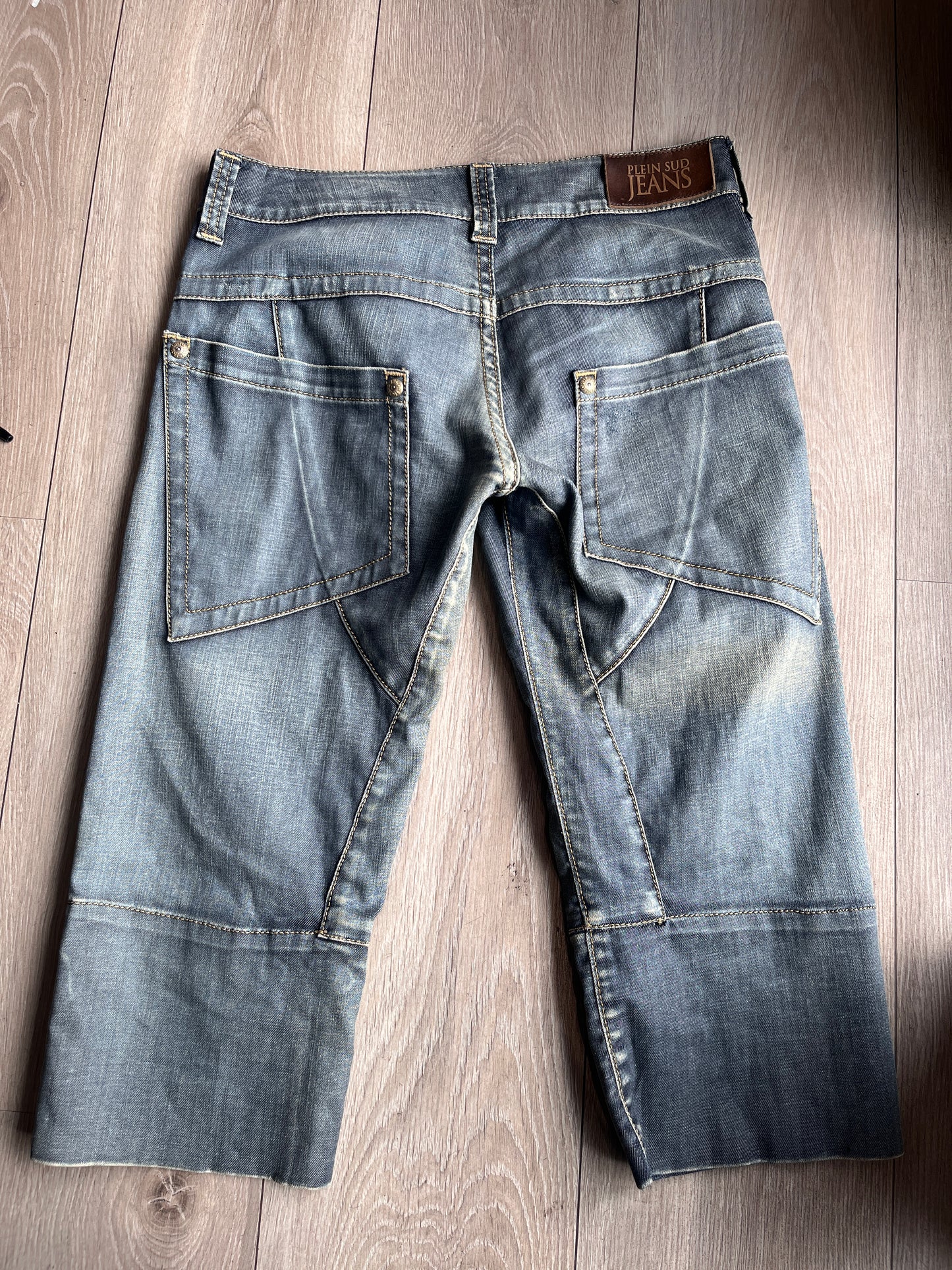Plein Sud Archive Cropped Utility Jeans #12368