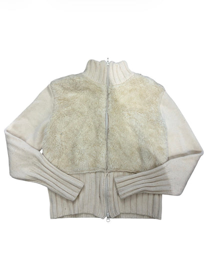 Imperial Wool Faux Fur Zip Cardigan #13315