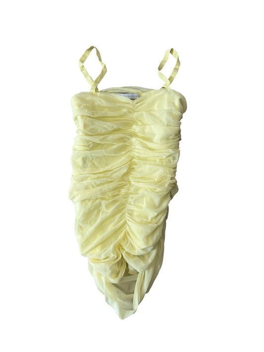 Atelier Ruched Lemon Mesh Top #12755