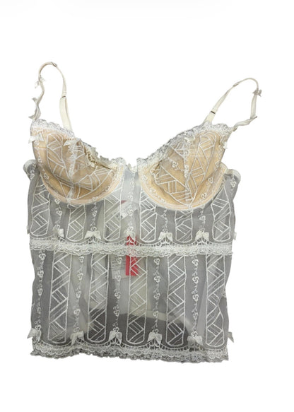 Deadstock Liberti Embroidered Lace Bustier #13312