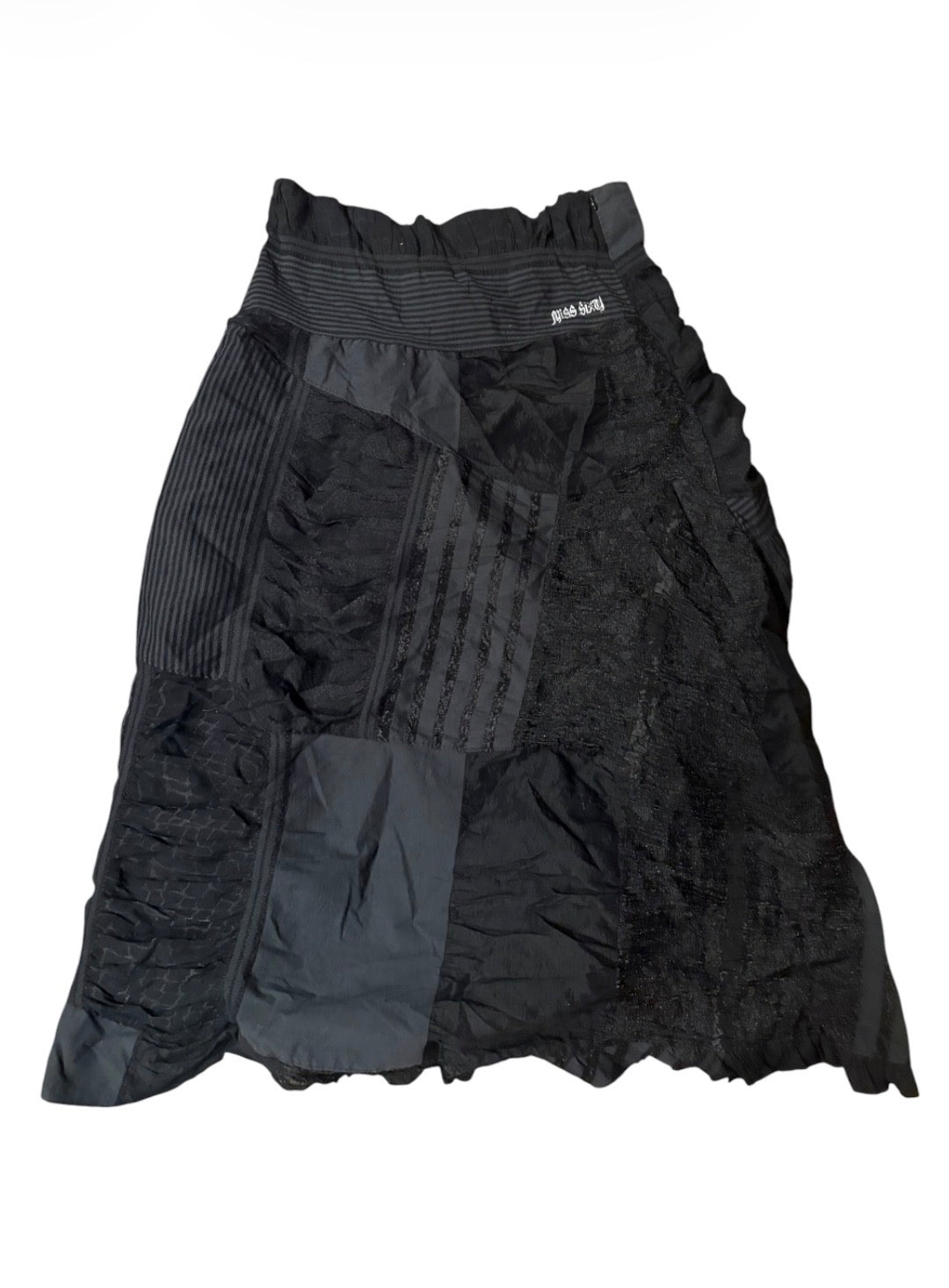 Miss Sixty Black Textured Patchwork Skirt #13610