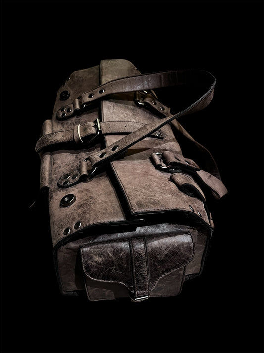 Vintage Brown Leather Bag #6051