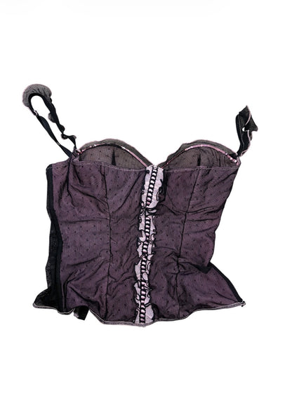 Lormar Polka Dot Mesh Corset #13302