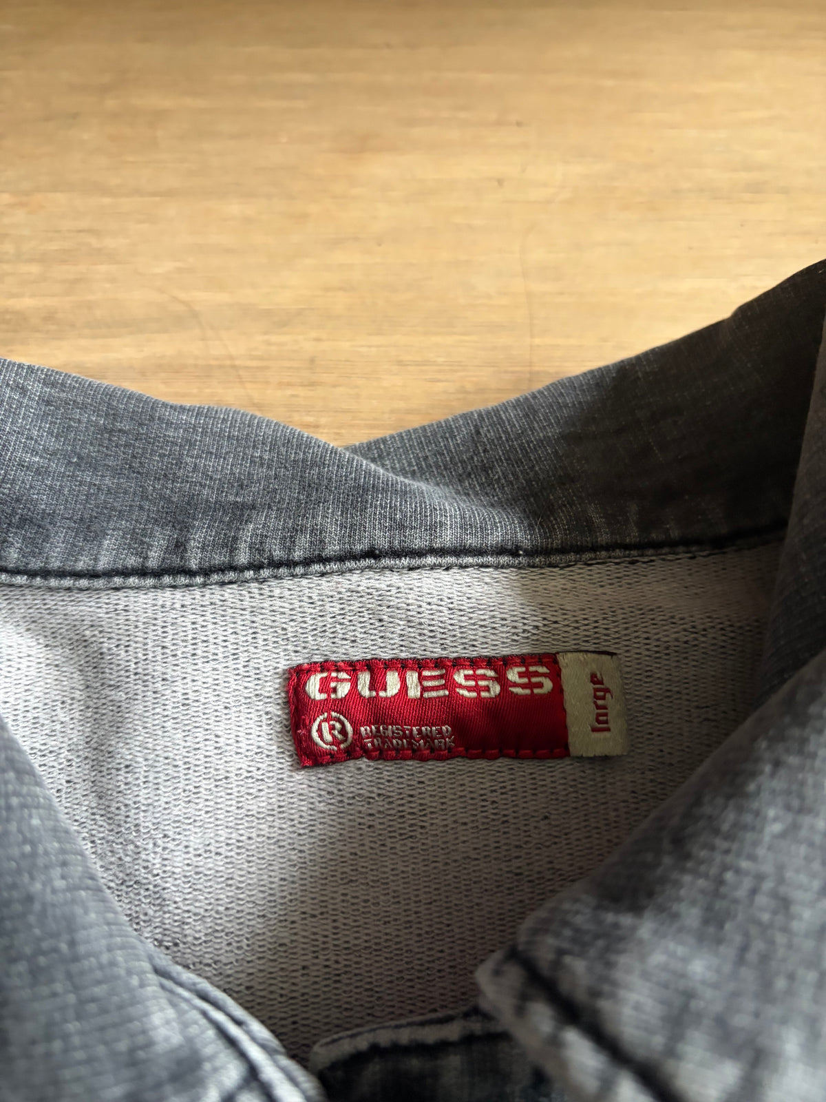 Guess 2000s Grey Flared-Sleeve Denim Jacket