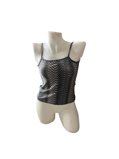 Sheer zebra wave camisole #12589
