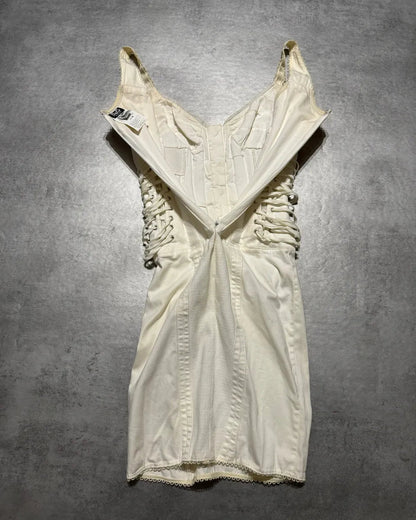 Dolce & Gabbana D&G Spring/Summer 2004 White Bondage Dress (Size S) #13772