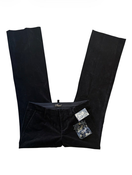 Phard Super Low Waist Black Velvet Trousers #13621