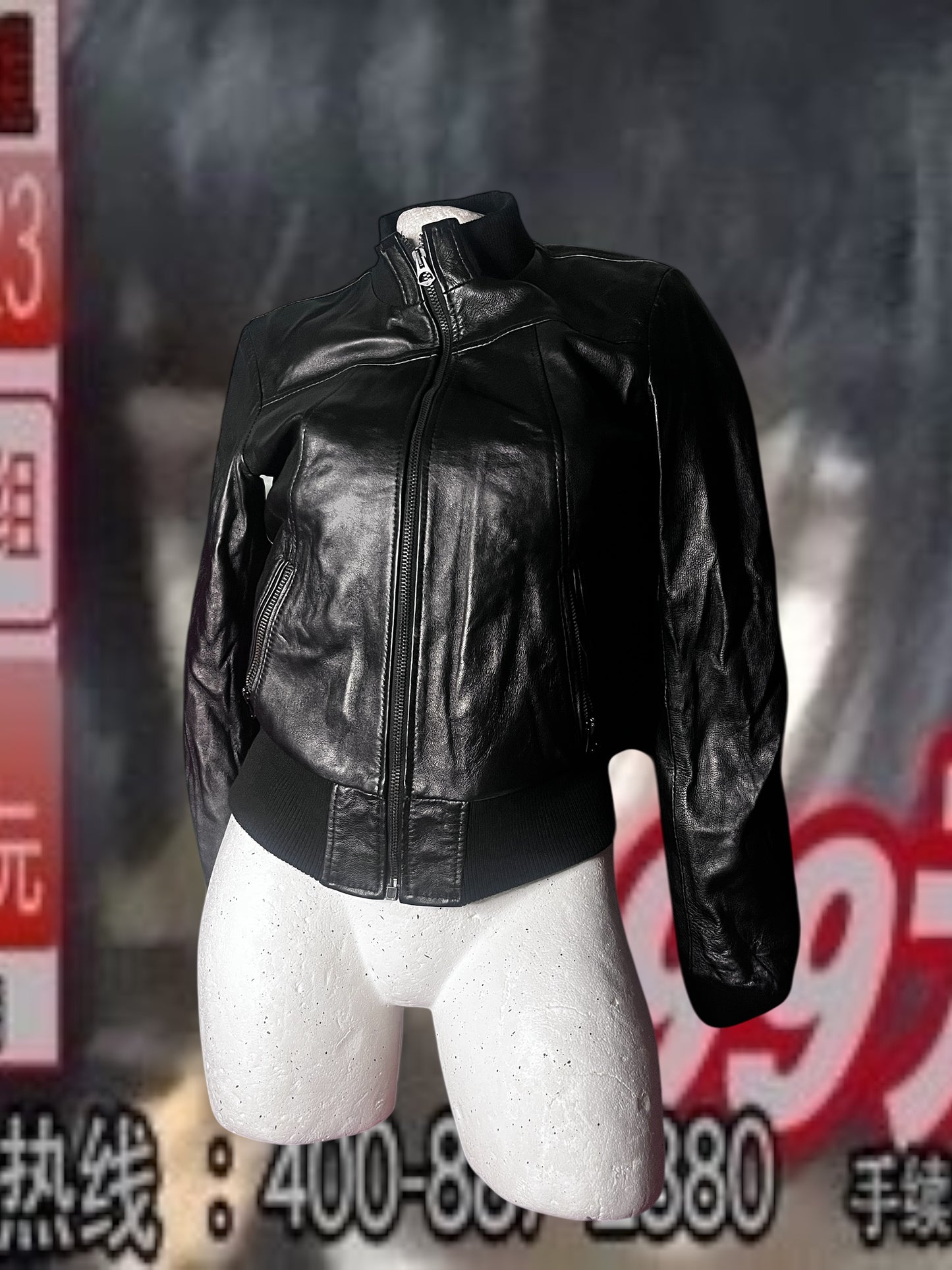 2000s Leather Jacket #10628