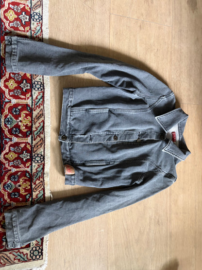Guess 2000s Grey Flared-Sleeve Denim Jacket
