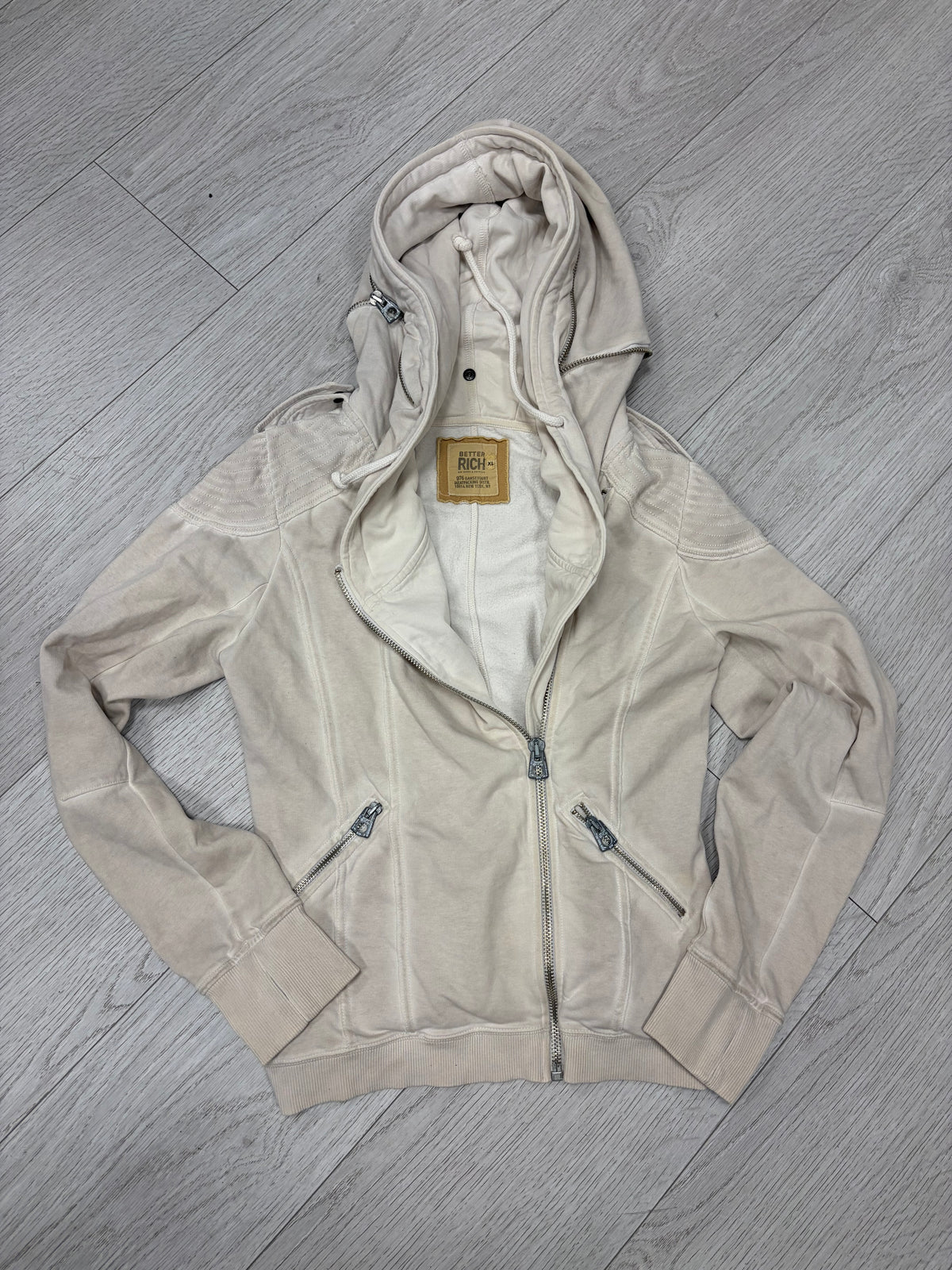 Better Rich Washed Biker Hoodie #13338