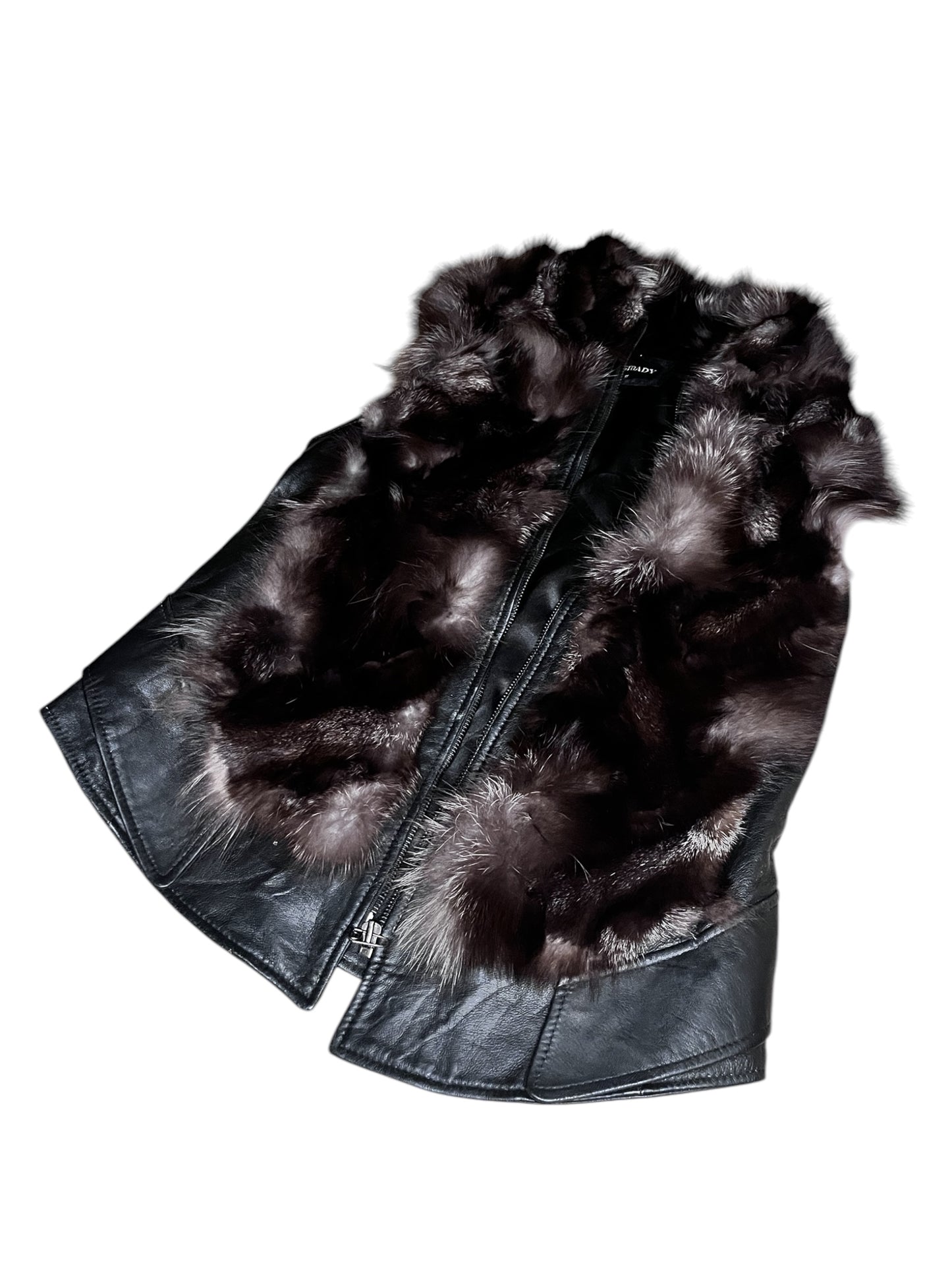 Leather & Fur Vest #7311