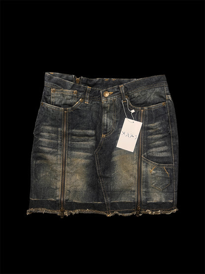 Washed Denim Skirt #10882